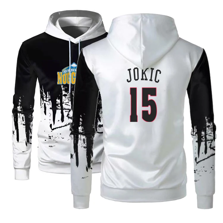 

2022 Mens New American Basketball Jersey Clothes Nikola Jokic #15 Denver Nuggets Clothing Sweatshirt Hoodies Ink couple