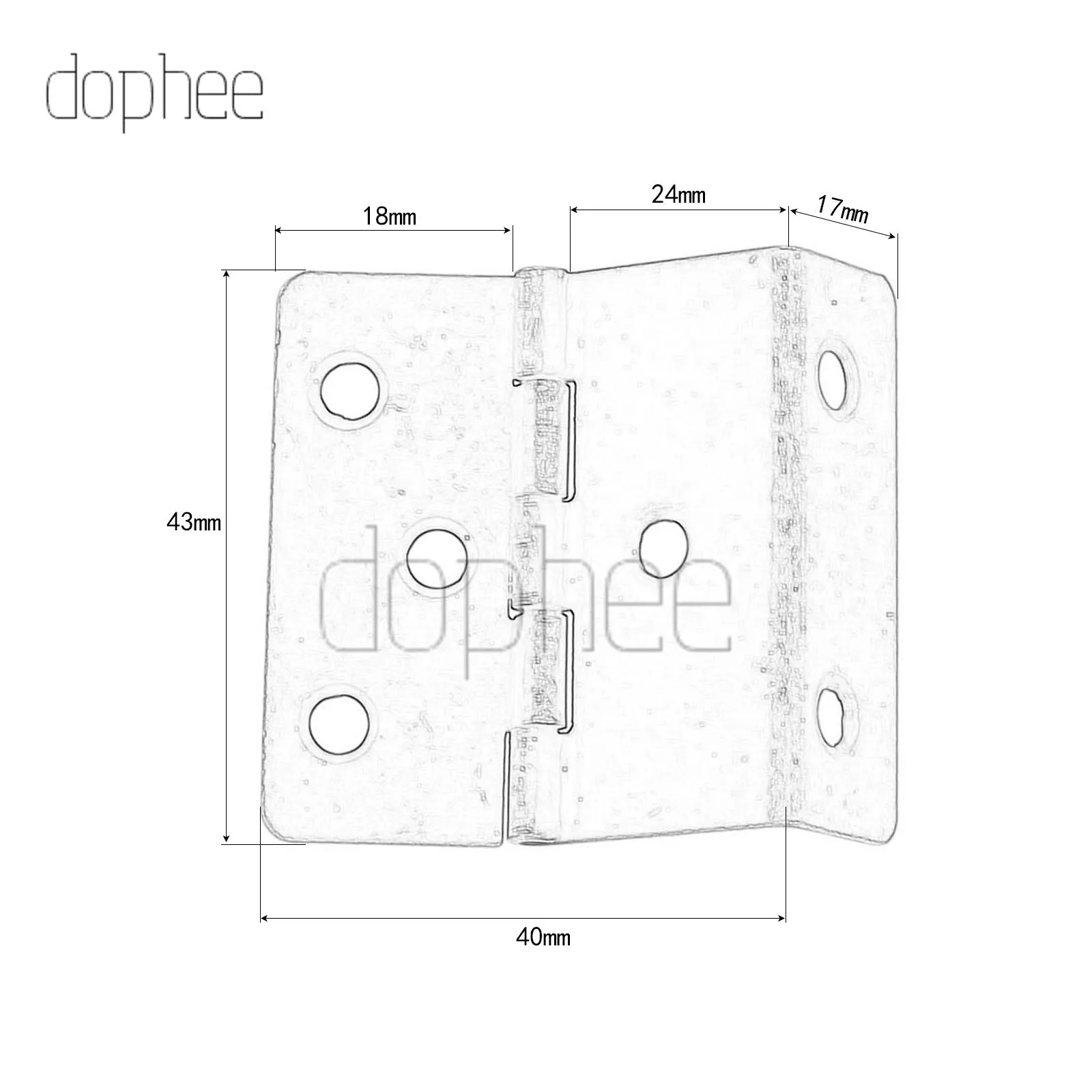 Dophee 2/4 шт. дверные петли из цинкового сплава для шкафа ящика мебельная фурнитура
