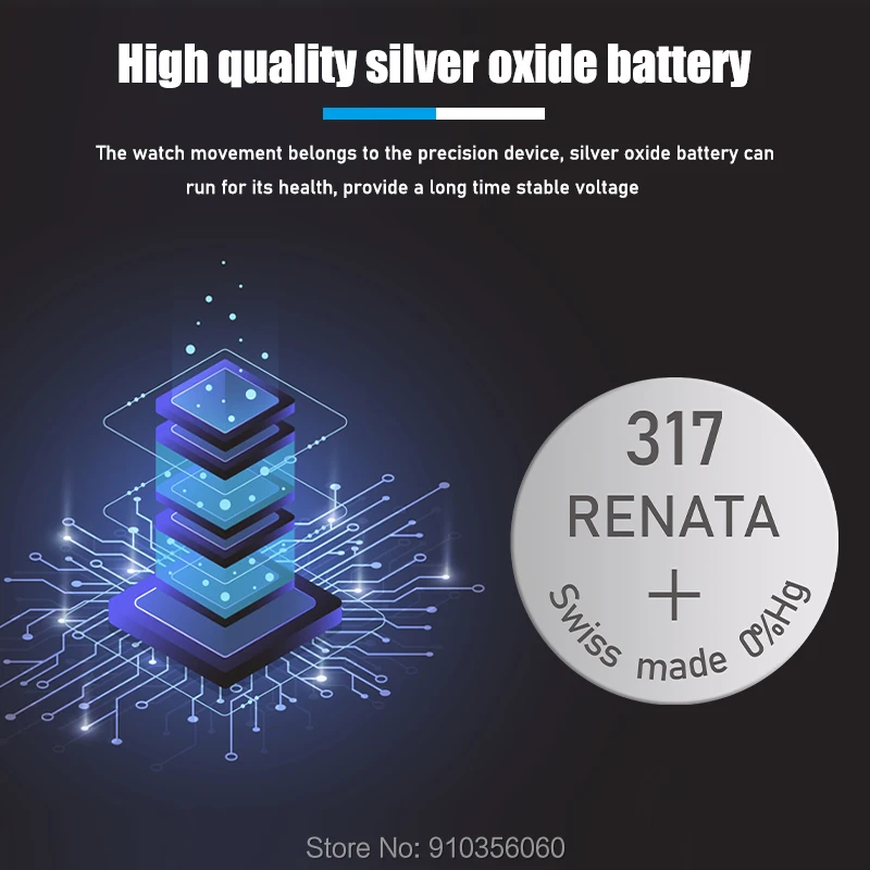 3 шт. Новый Renata длительный срок службы 317 SR516SW SR62 D317 V317 Кнопка батарейки для часов