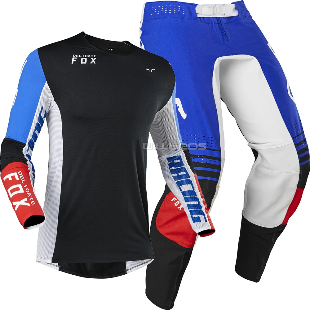 Naughty Fox MX 360 Flexair Honr мужские MX Offroad Джерси Брюки Черный Синий Мотокросс Dirt BikeGear комбо
