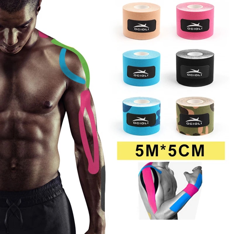 Новая спортивная кинезиологическая лента Kinesiotape рулон хлопка эластичная