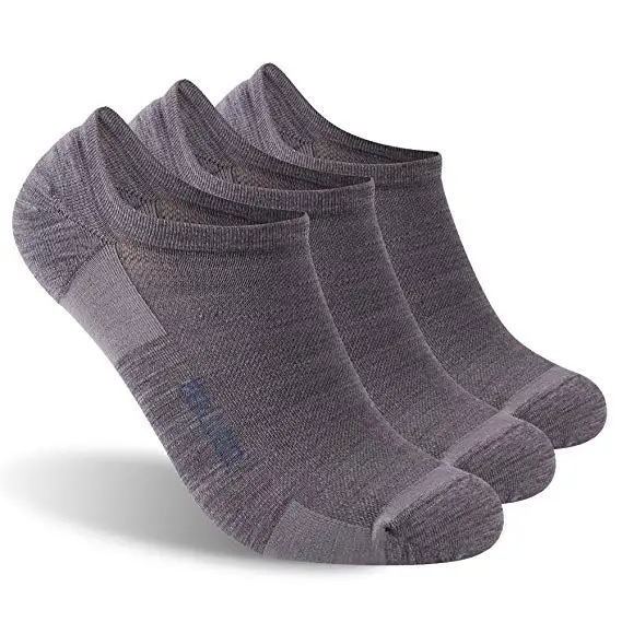 3 pair gray Спортивные носки, ZEALWOOD унисекс, шерсть мериноса, впитывающие влагу, ультра-светильник, носки для бега, 1/3 пар - Цвет: 3 pair gray