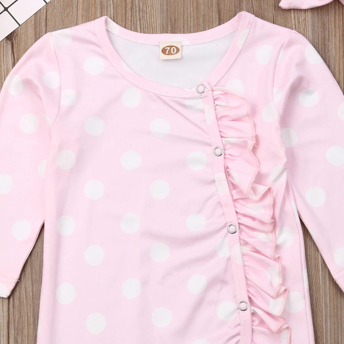 Детский комбинезон 2019 для новорожденных одежда в горошек с цветочным рисунком