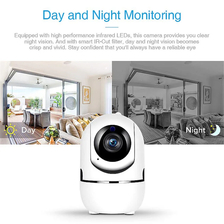 IP-камера для дома 1080P Tuya с автоматическим отслеживанием беспроводная Wi-Fi