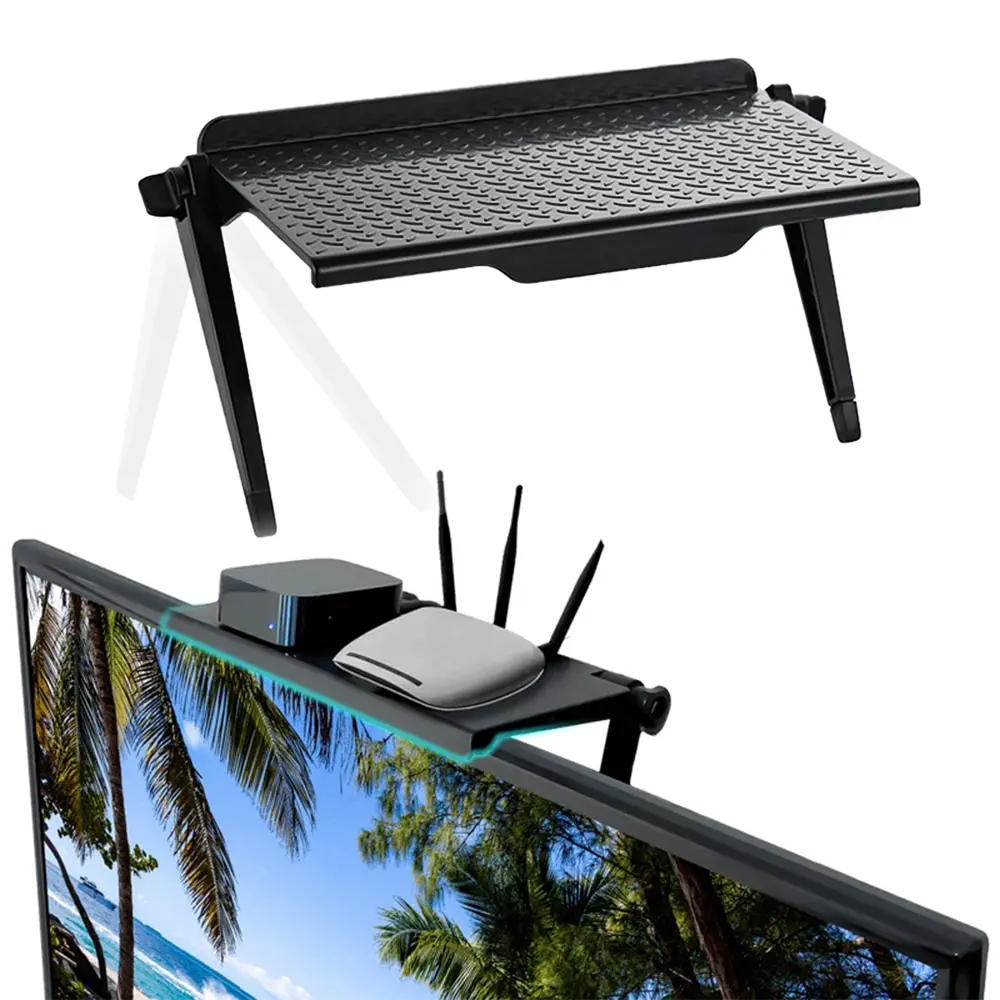 

Box Shelf for TV Top Wall Shelves Housekeeper Room Monitor Storage Stand Desktop Table Kitchen Organizer Bedroom Decor Rack Tool