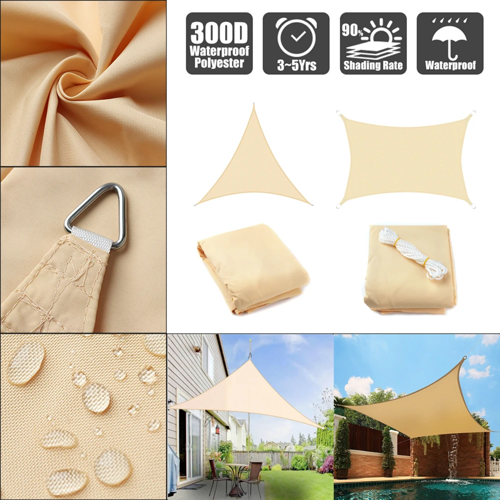 Квадратный прямоугольный тент из полиэстера 300D водонепроницаемый уличный для