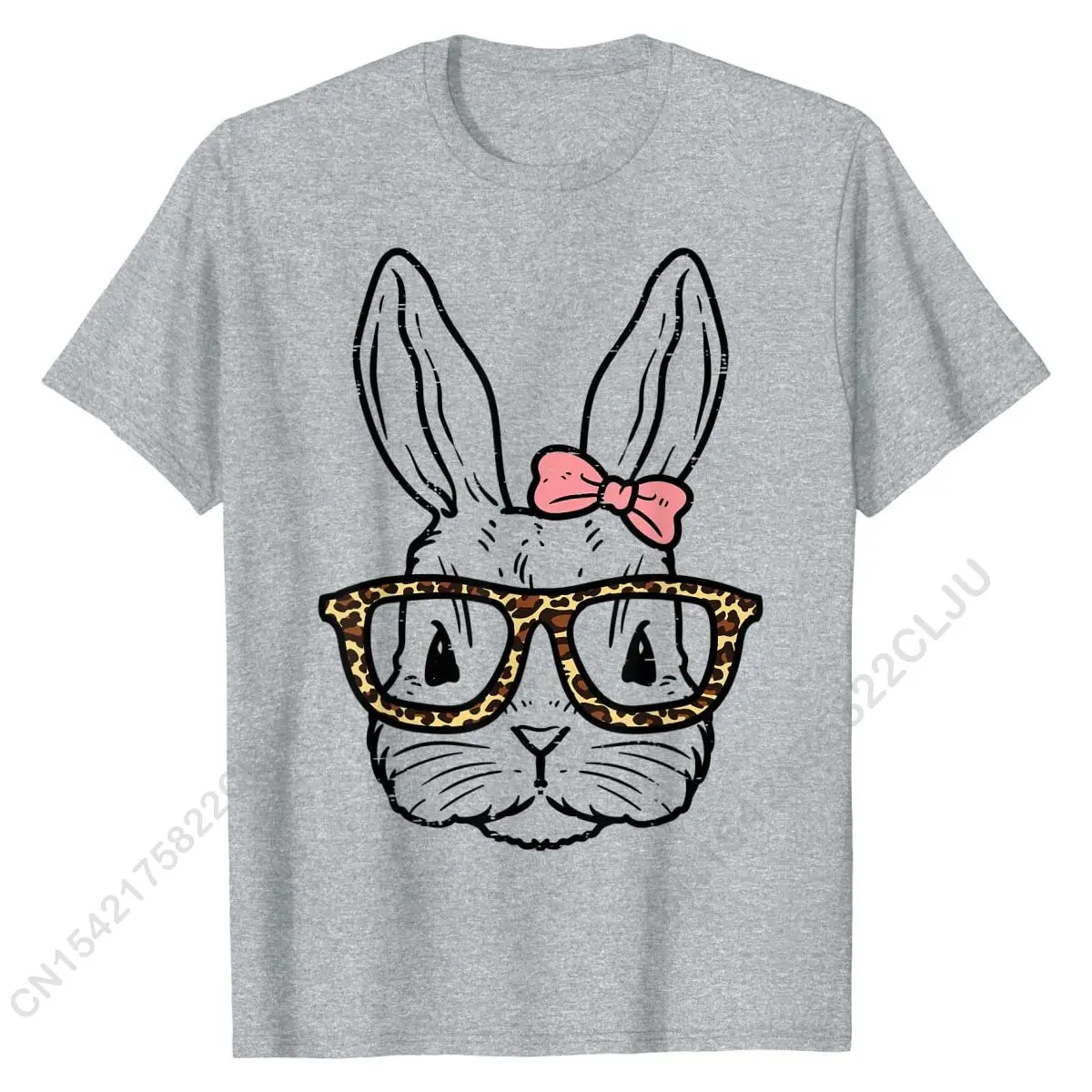 Симпатичная Пасхальная футболка для девочек и женщин с леопардовыми очками