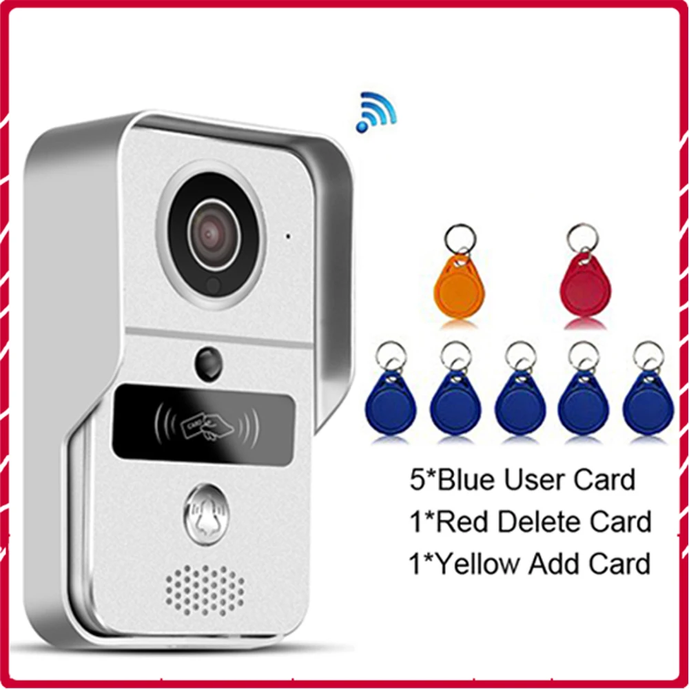 Беспроводной ip видео дверной звонок видеодомофон WIFI Звонок камера ночного