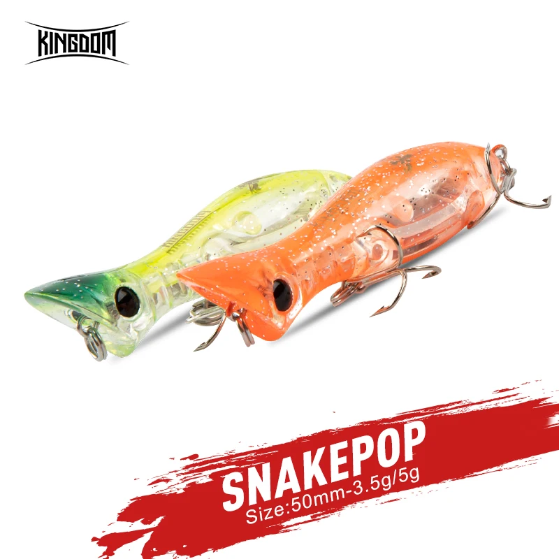 Kingdom SNAKEPOP рыболовные приманки плавающий Popper воблер 50 мм 3 5/5g тонущий Джеркбейт
