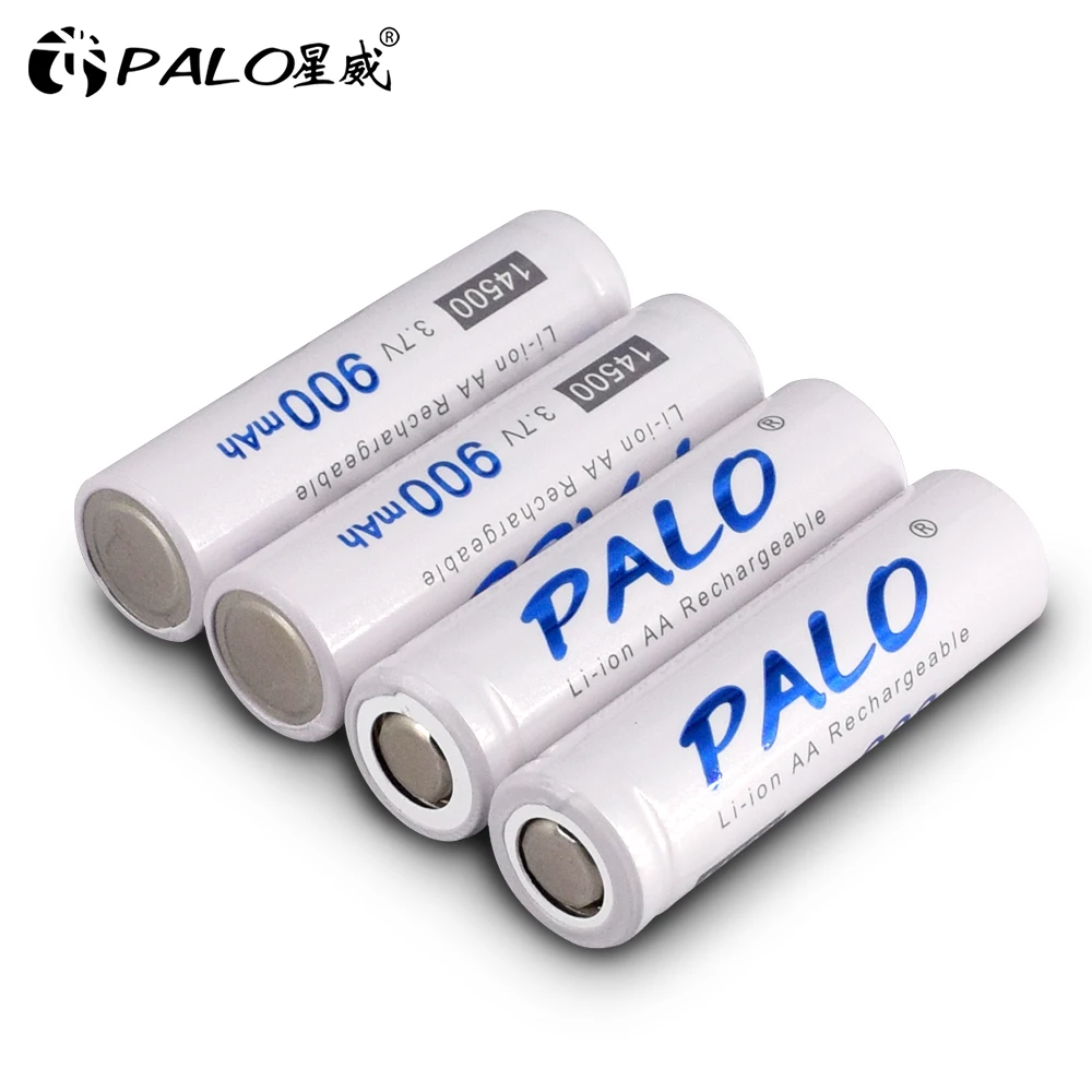 PALO 3,7 V Li-Ion bateria 14500 Li-Ion 900mah 14500 перезаряжаемая батарея литиевая батарея для камеры Фонарик Радио игрушка