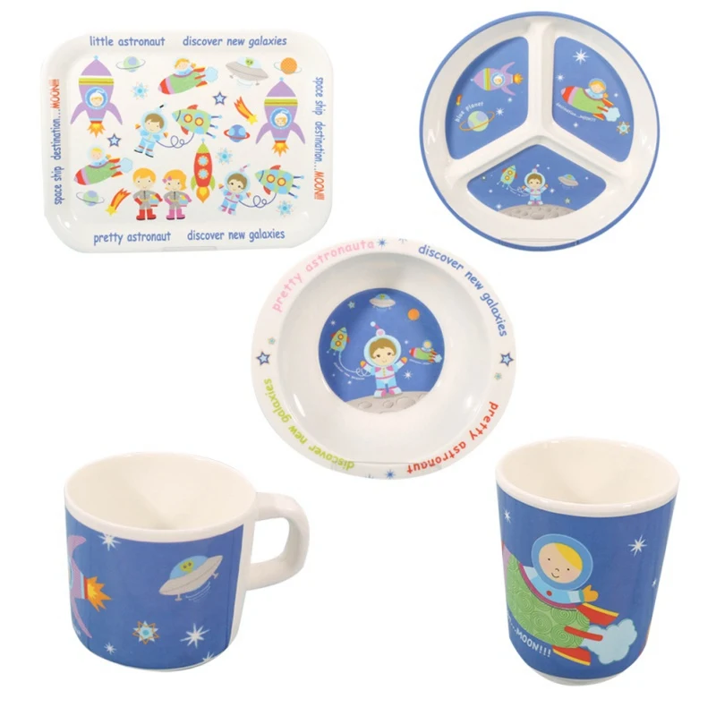 Новинка Экологичная детская тарелка из бамбукового волокна 4 слота посуда