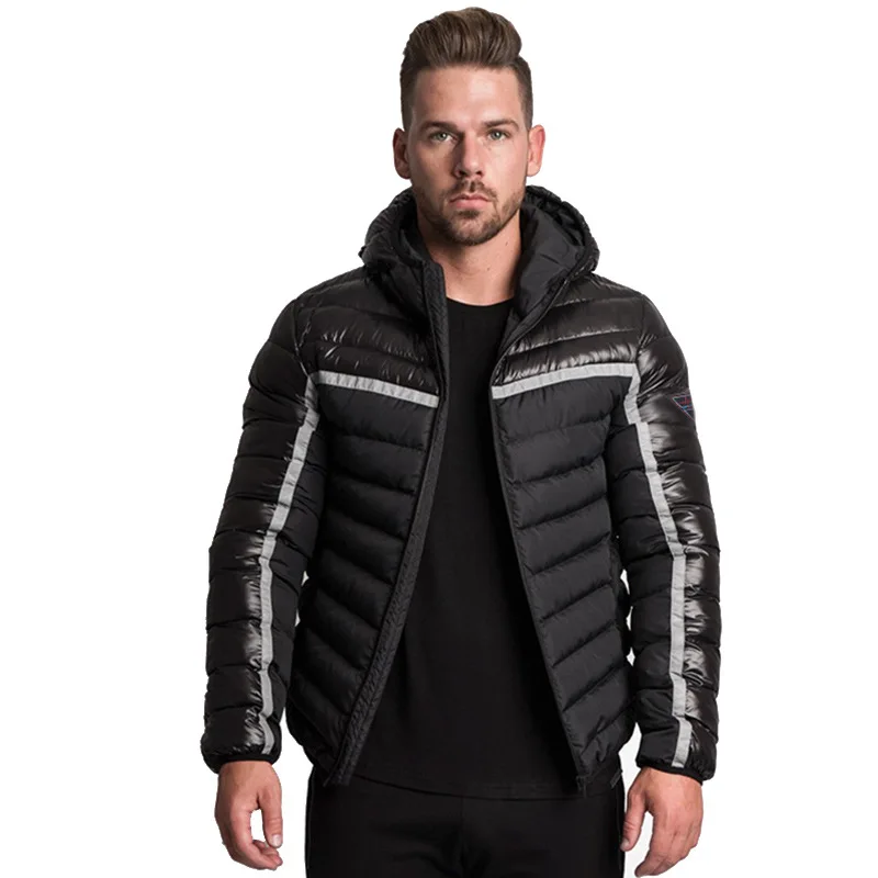 Мужская зимняя парка в стиле пэчворк теплые куртки с простым подолом практичная