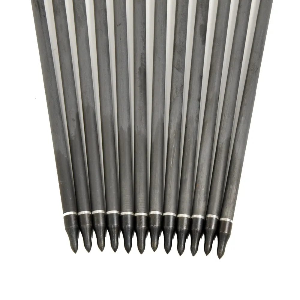 Стрелы из 12/24 чистого карбона для стрельбы лука 31 дюйм диаметр 500 мм перо индейки