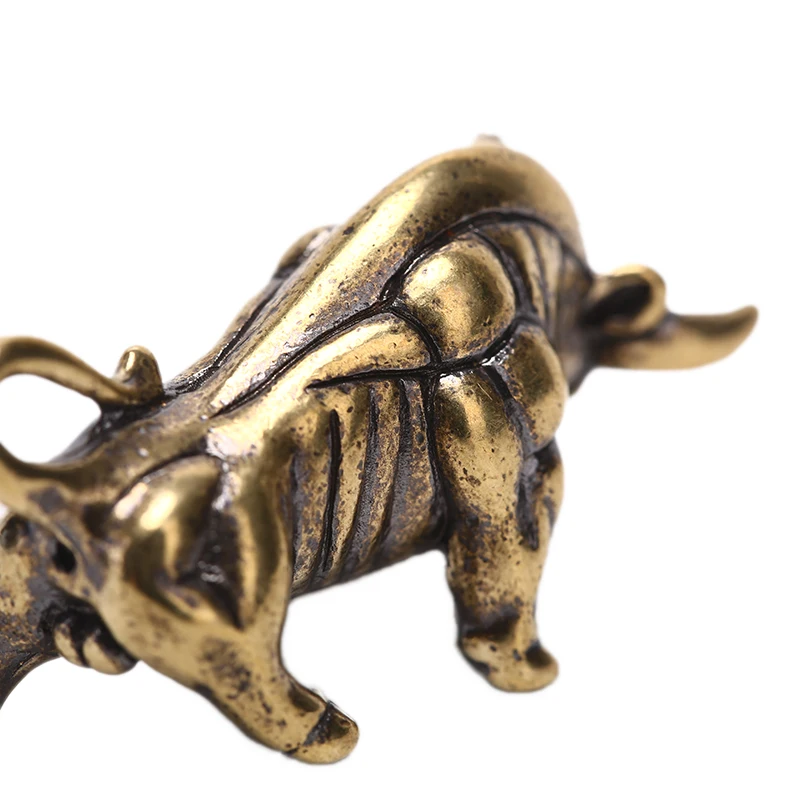 Брелок ручной работы из латуни в виде быка EDC подвеска для ключей аксессуары