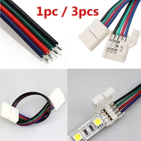 13pcs 4pin led rgb strip connector for smd 5050 rgb led strip light solderless pcb board with female connectors connect cable