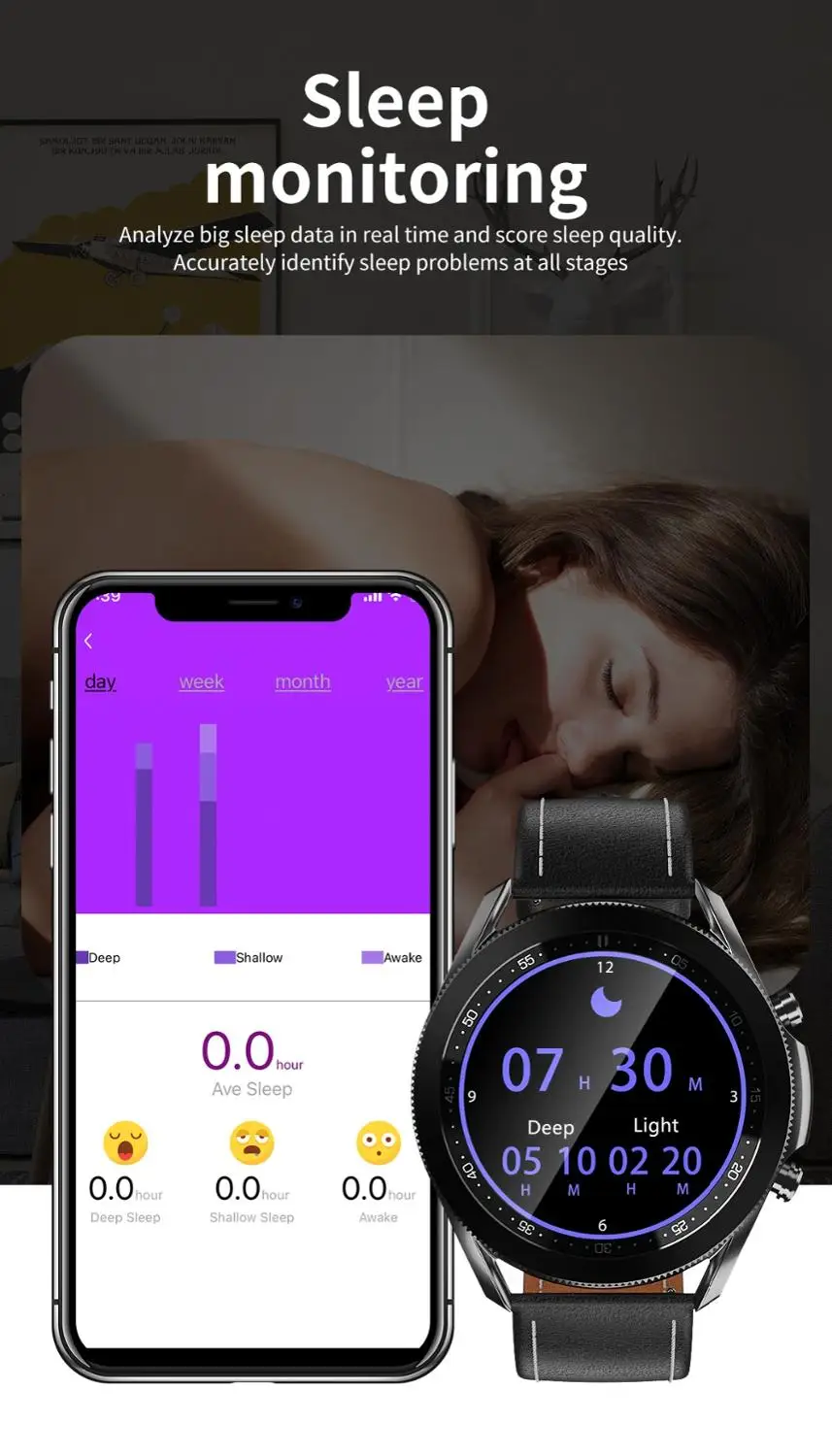 

W3 Smart Watch Bluetooth Call Wristwatch Full Touch Screen Heart Rate Blood Pressure Monitor Sport Watch