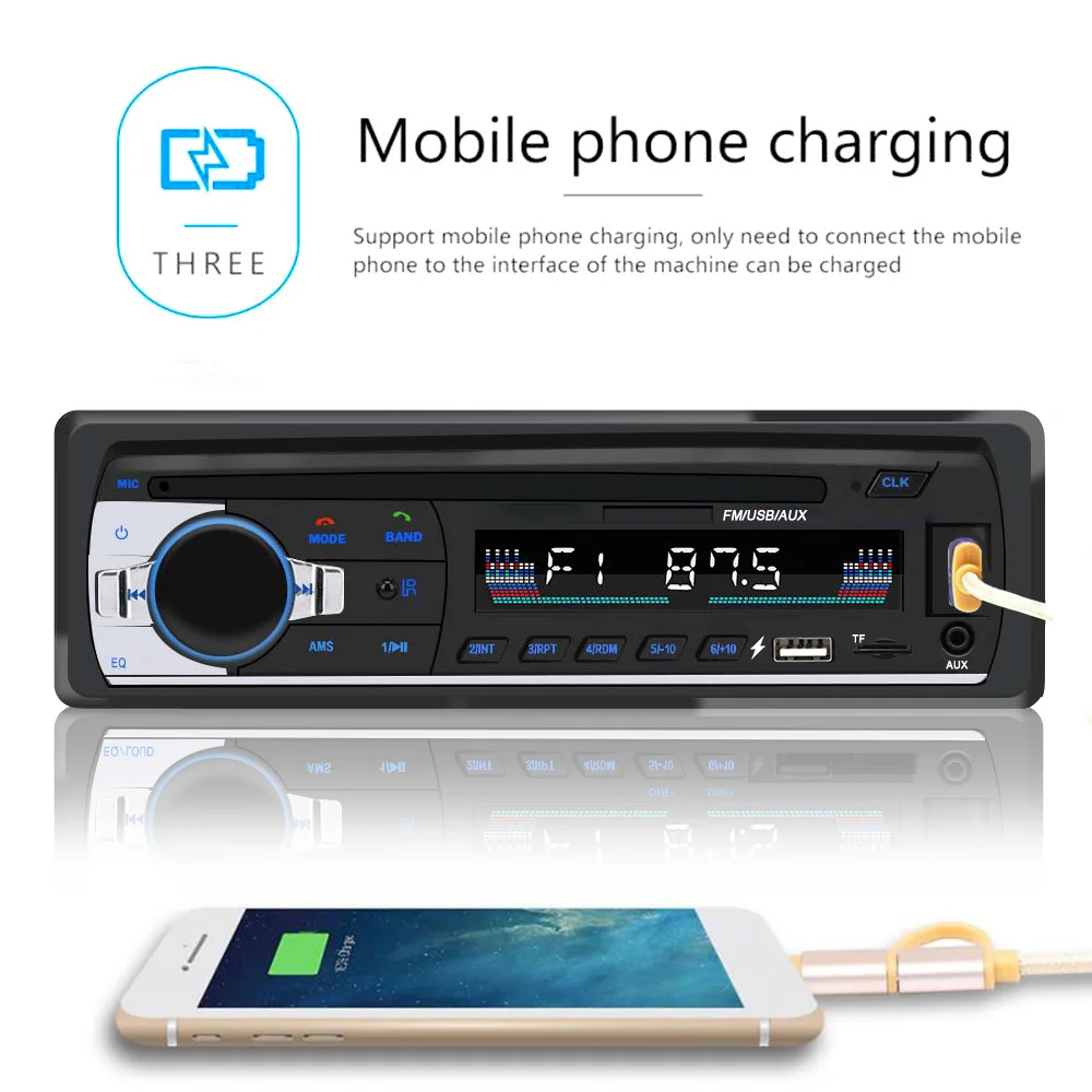 12v 1 din car mp3 player autoradio in dash stereo radio audio fm transmitter cartronics interior parts automobile accessories free global shipping