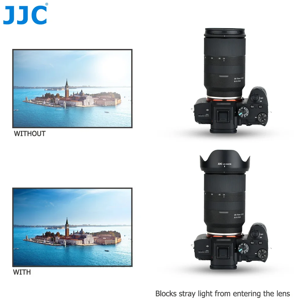 JJC Цветочная бленда для объектива Tamron 28 75 мм f/2 8 Di III RXD (модель: A036) Заменяет HA036 ABS