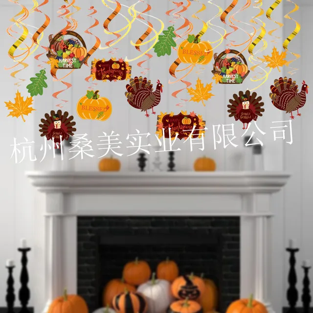 30 шт. спиральные украшения на День Благодарения Вертлюг клен Турция тыква