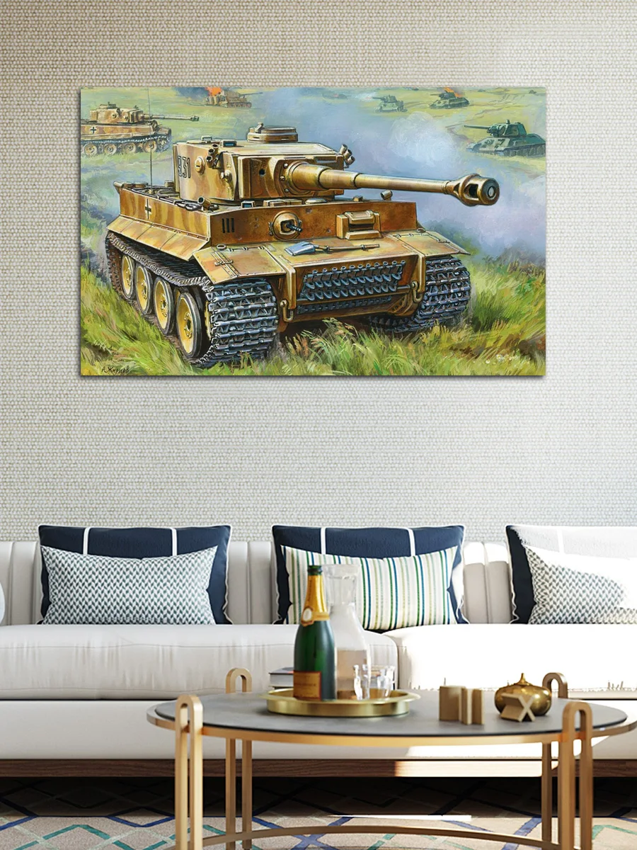 Немецкий тяжелый танк Panzerkampfwagen VI Tiger I Ausf E фотография украшение для дома гостиной