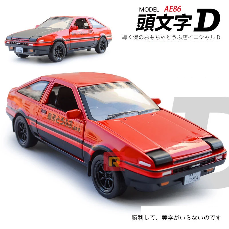 Четыре Цвета сплава литья под давлением с отступить звук светильник 1:32 Initial D AE86