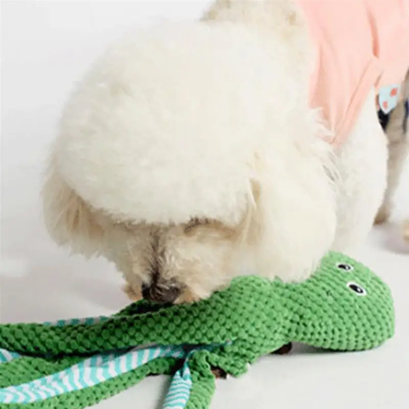 Игрушка для домашних животных мультяшный осьминог устойчивый к укусам