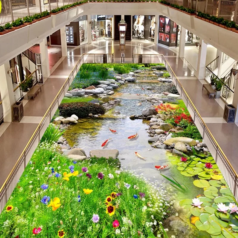 ПВХ Самоклеящиеся обои большого размера на заказ Декорации для фотографий река