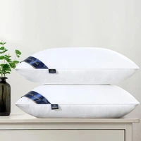 100 cotton pillow bedroom bed sleep cervical pillow middle high pillow core frosted thickened machine wash quilt cover white