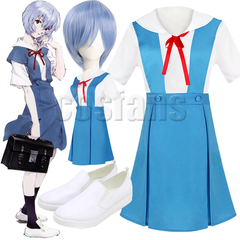 

Anime Cosplay Asuka Langley Soryu Tokyo Ayanami Rei Costume Dress Anime School JK Uniform Outfits Lolita Halloween suits Gifts