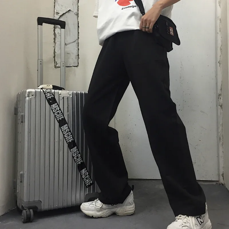 

Sports Pants Women Loose Straight Autumn and Winter Wide Leg High Waist 2019 New Fashion Trend Casual Ankle Length Pants