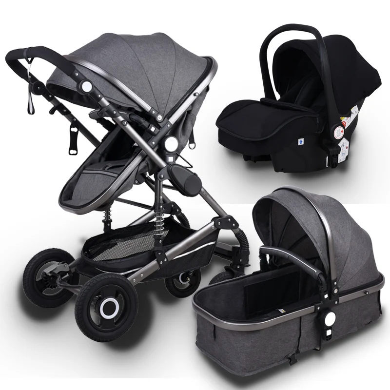 Детская коляска Babyfond 3 в 1 многофункциональная с высоким ландшафтом