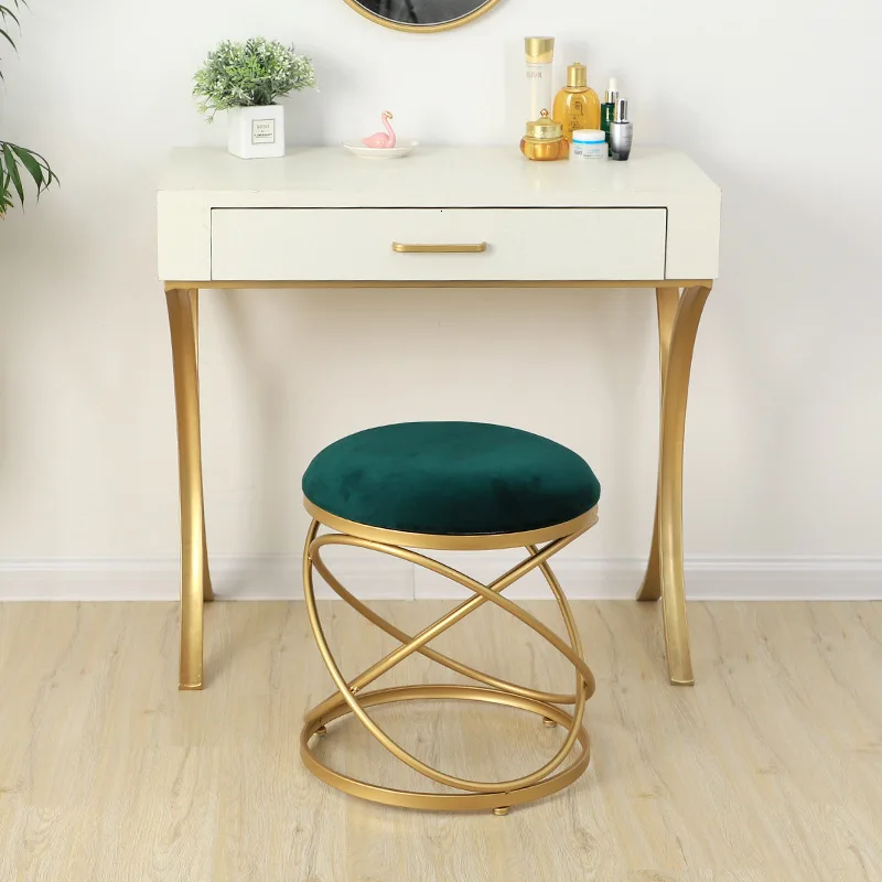 Табурет для макияжа с тканевым покрытием табурет парикмахерской Северной Европы