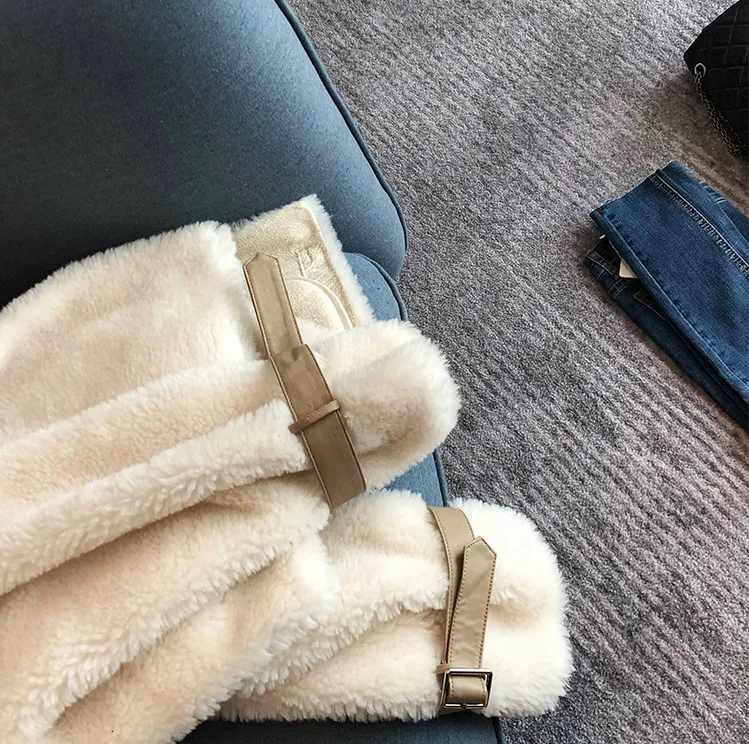 Тедди пушистый женское роскошное пальто из овечьей шерсти куртка осенняя одежда