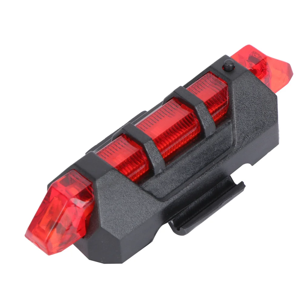 Waterproof USB Rechargeable 4 Modes High Brightness LED Rear Tail Light Back Lamp (Red) |