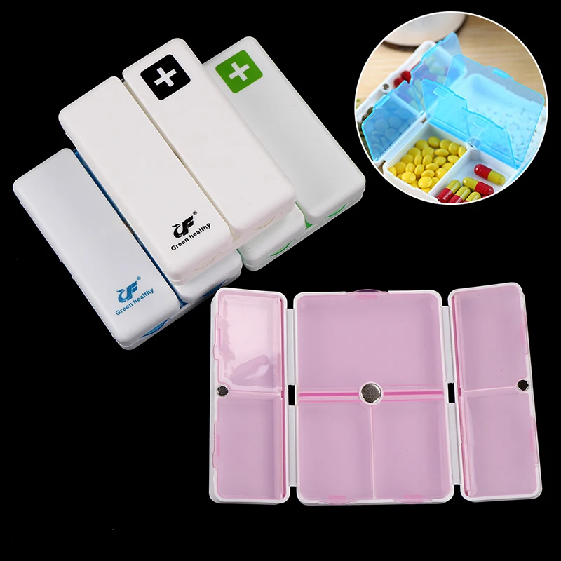 

Weekly 7 Days Foldable Tablet Pill Box Dispenser 4 Colors Drug Storage Travel Case Holder Medicine Case Container Organizer