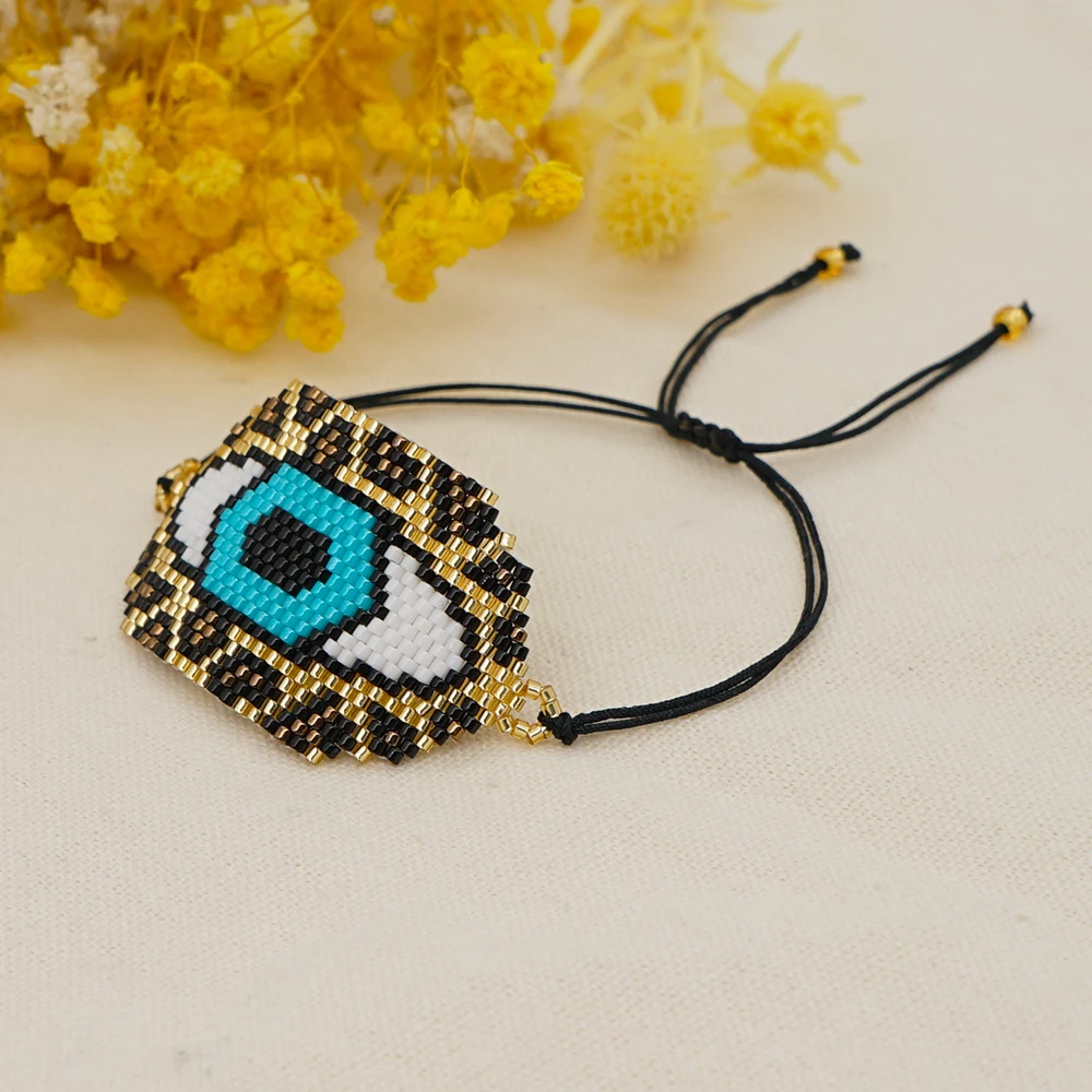 

Go2boho Turkish Evil Eye Bracelet For Women 2021 Greek Eye Pulsera Miyuki Beads Bracelets Leopard Pattern Jewellery Gift forHer
