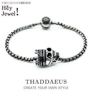 Браслет-цепочка из серебра 925 пробы, с подвесками и Шармами