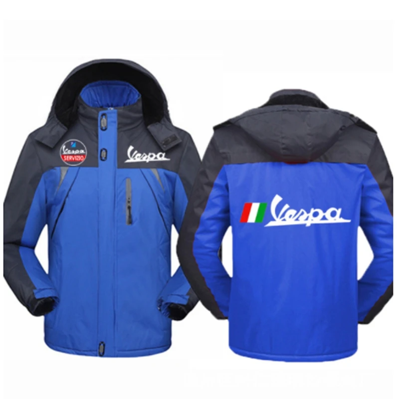 

Зимняя утепленная ветровка Vespa с логотипом, водонепроницаемая теплая уличная парная одежда для защиты от холода и альпинизма, куртки k