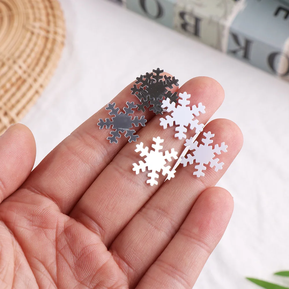 14 г Рождественский Снеговик Конфетти в форме снежинок ПВХ ледяной блеск стол