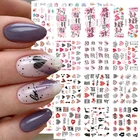 12 шт., декоративные наклейки для ногтей в виде сердца