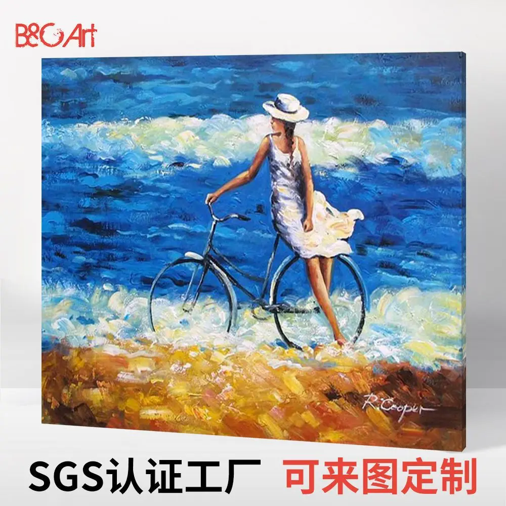 

Dafen foreign trade corridor painting hotel hand-painted decorative oil painting canvas painting customization