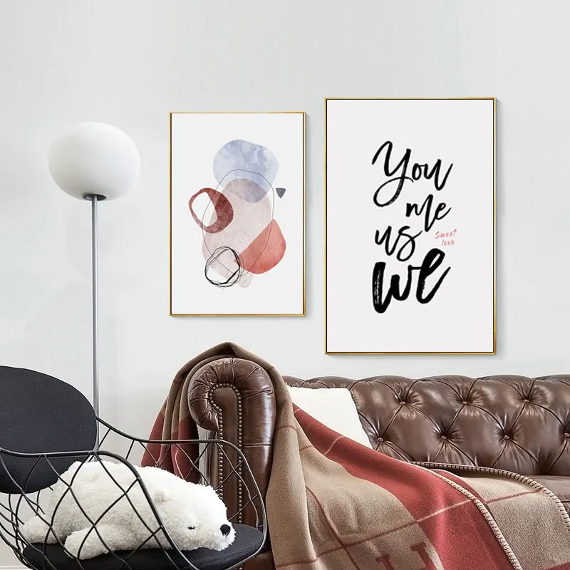 Абстрактное искусство минималистичный скандинавский плакат печать скульптура