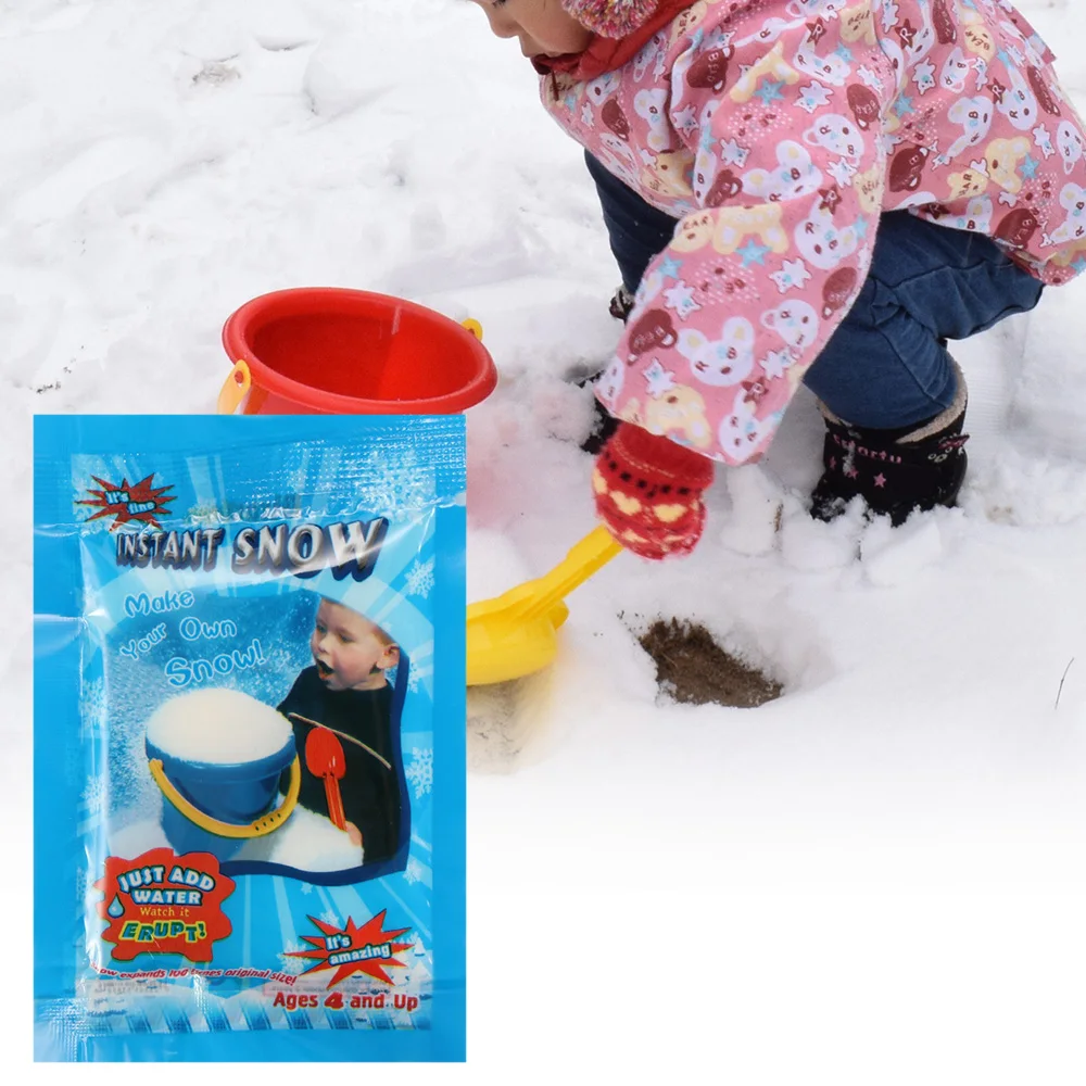 1 сумка для ПК искусственный снег мгновенный Snow Powder Снеж. Порошок пушистая