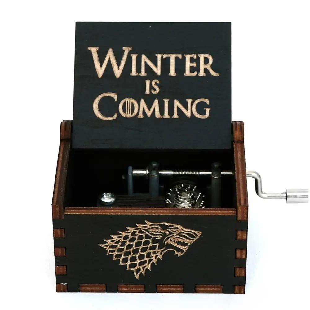 Новая музыкальная шкатулка деревянная Черная над радужным замком в небе ручная