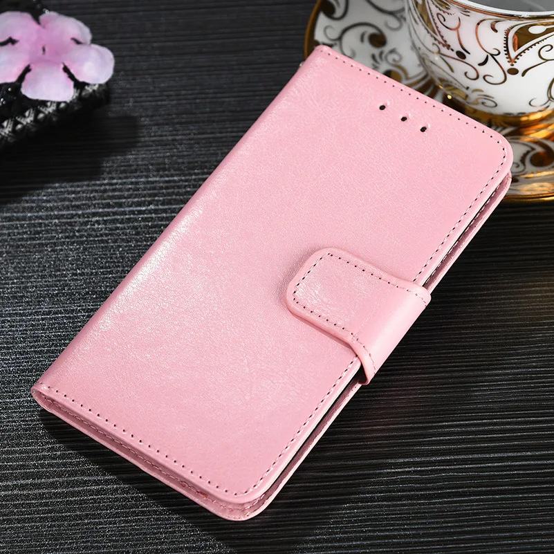 Флип чехол для телефона бумажник Huawei Y6 Y7 2019 Pro P Smart Plus кожаный держатель в стиле