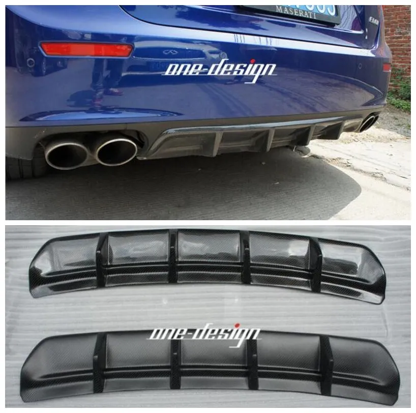 

High quality Carbon Fiber Rear Trunk Lip Bumper Diffuser Protector Cover Fits For Maserati Ghibli 2014 2015 2016 2017