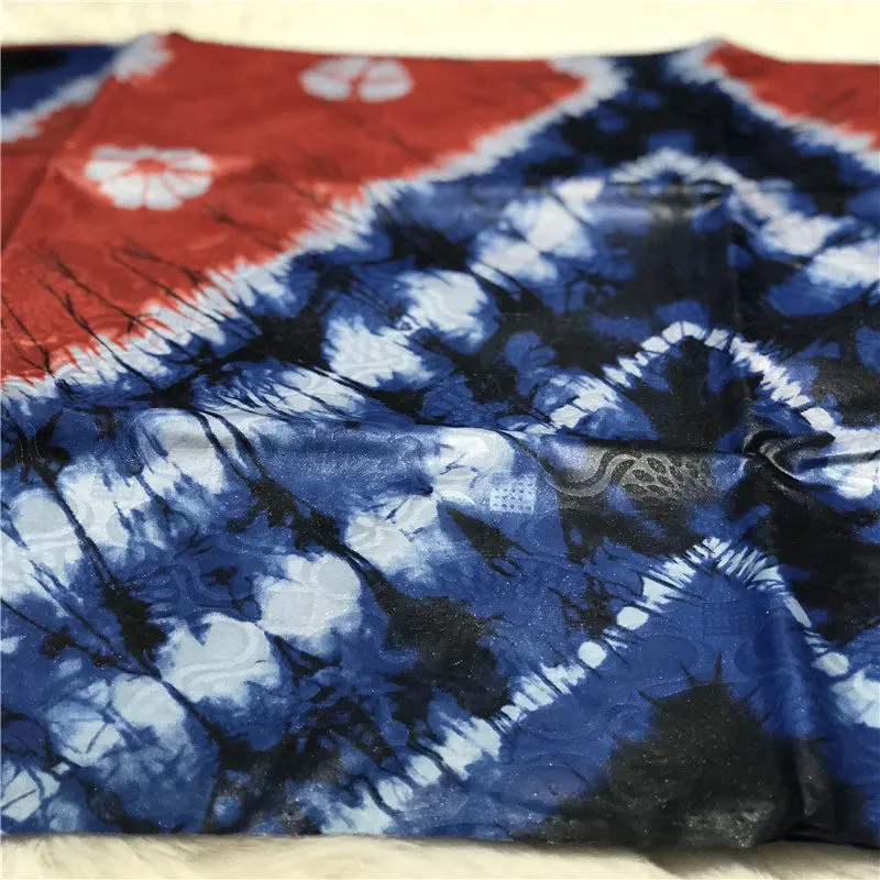 Новый дизайн базин богатая ткань блестящая парчовая Ткань 5 ярдов Золотой