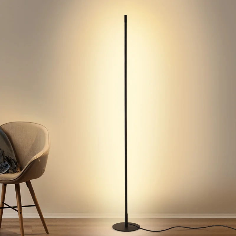 

Nordic Minimalist LED Floor Lamps Creative Stand Lamps for Living Room Led Black Metal Luminaria Standing Lamp Lampara Fixtures