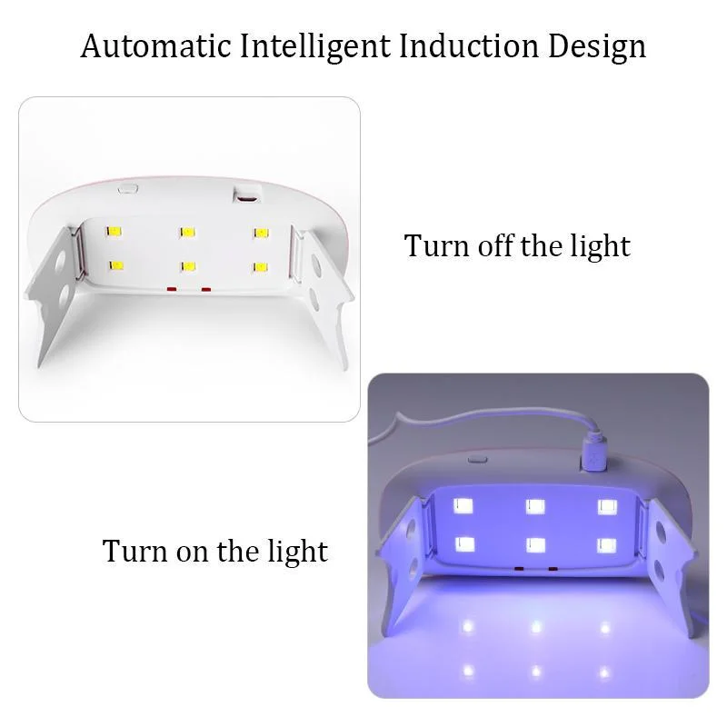 

6W Nail Dryer Mini LED Uv Lamp Portable Gel Lamp Professional Nail Dryer Lamp Nail Art Polish Light Manicure Machine Tool