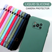 New Full Cover Liquid Silicone Phone Case For Xiaomi Poco Nfc Pro global Original Soft Protective Back Covers Cases